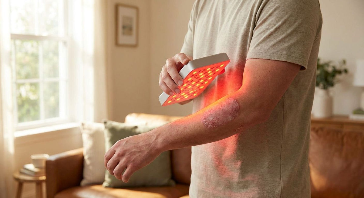Red light therapy for psoriasis flare-ups
