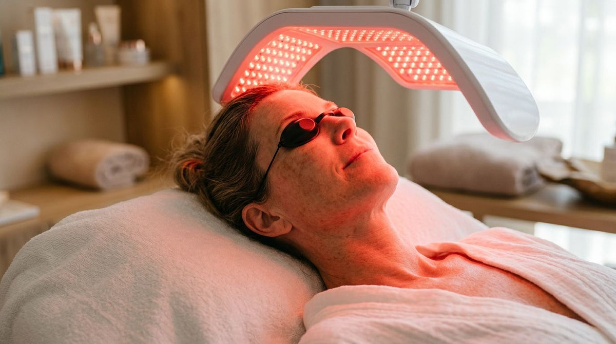 Red light therapy for sun-damaged skin