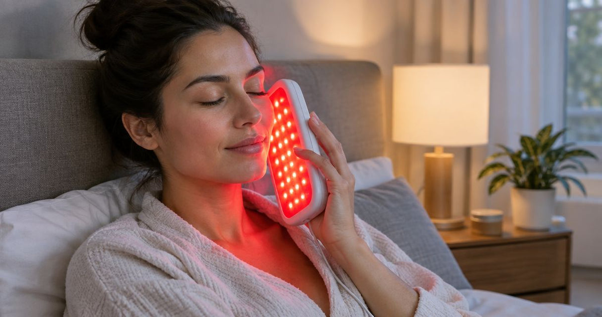 Red light therapy for skin dullness from poor sleep