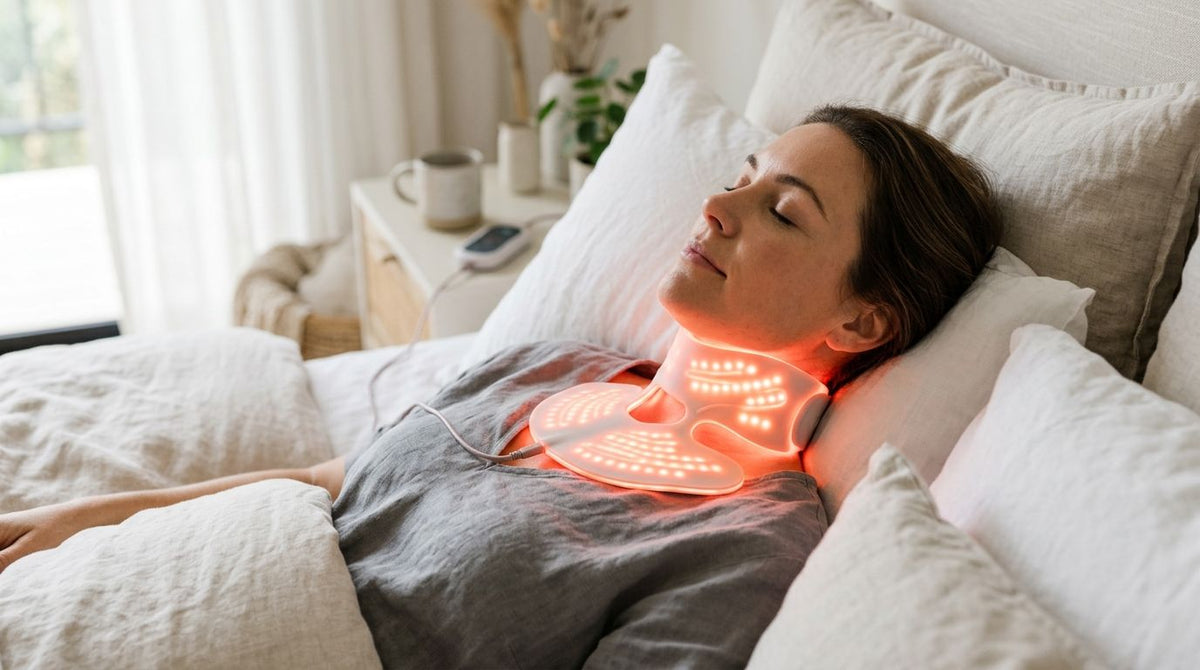 How to use a neck and chest LED therapy mask