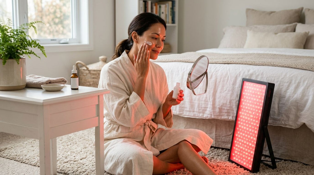 How to combine red light therapy with azelaic acid