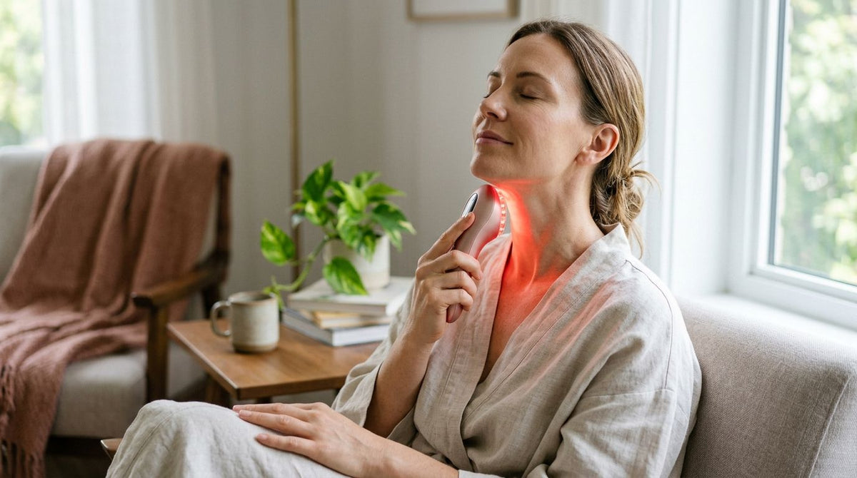 How to use red light therapy to tighten neck skin