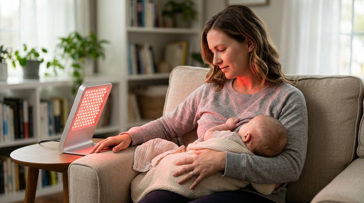 How to use red light therapy safely while breastfeeding