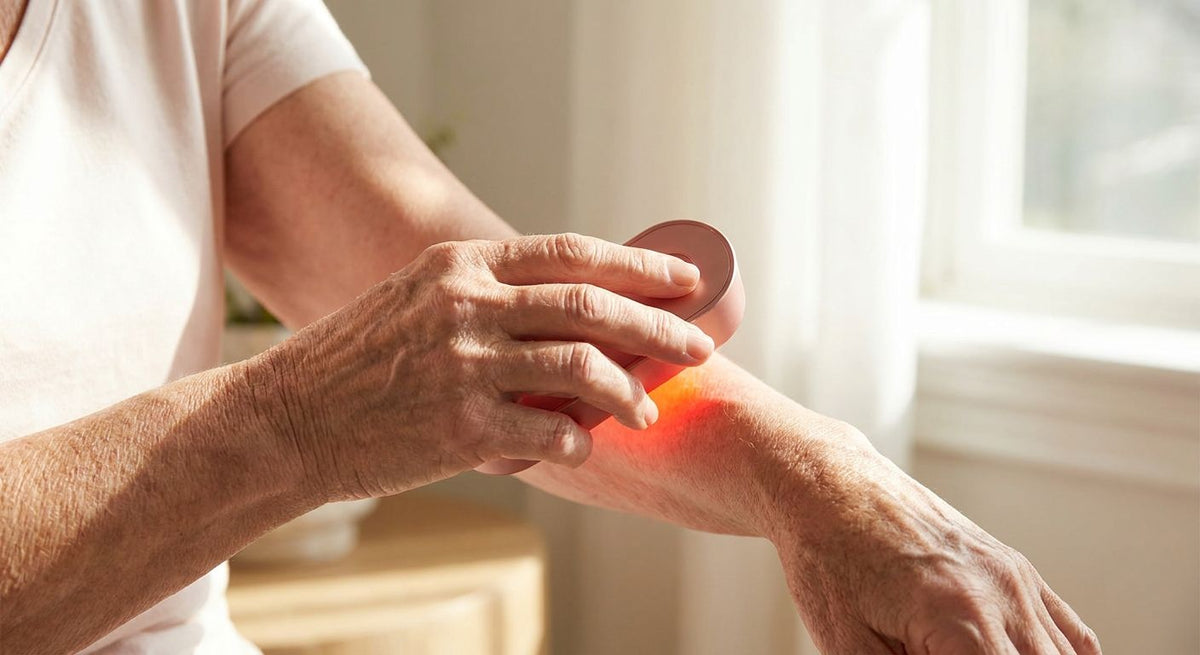 Red light therapy for crepey skin