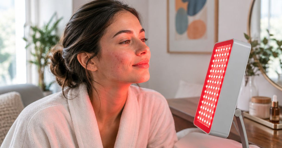 Red light therapy for perimenopause acne breakouts