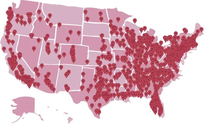 Retail locations map
